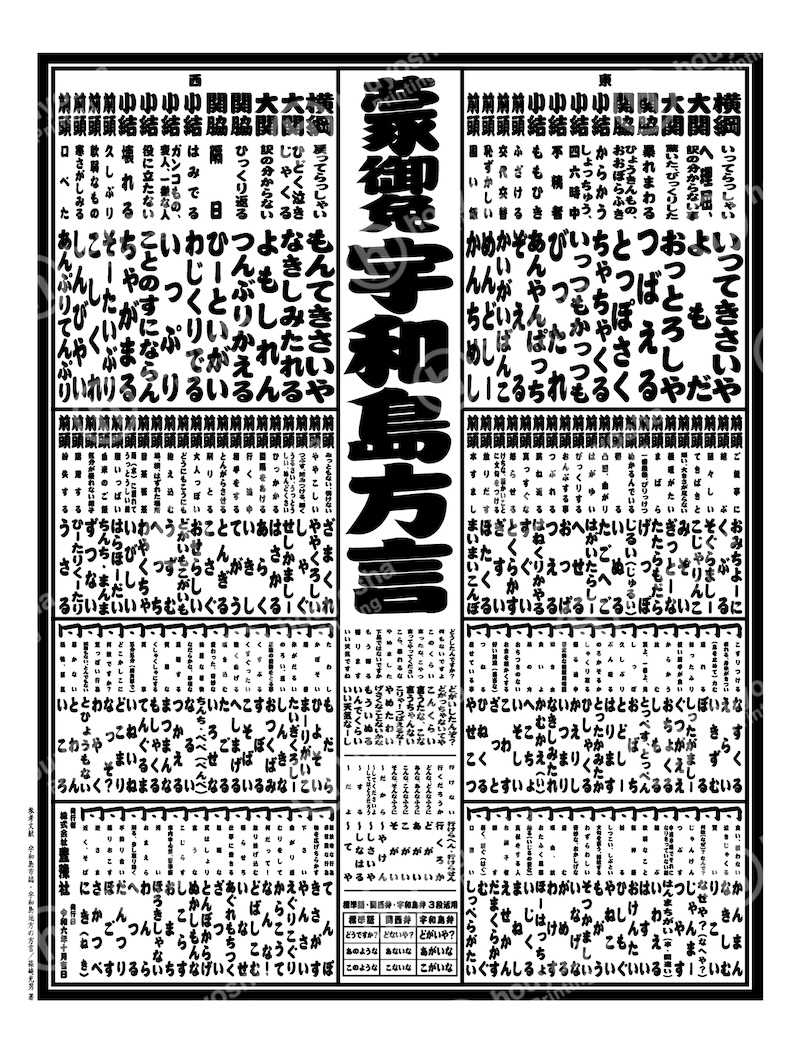 宇和島方言番付表